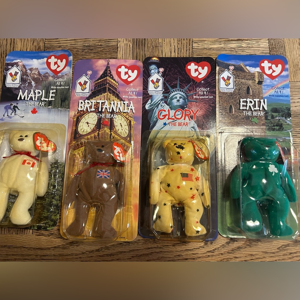 McDonald’s collectible international beanie babies bears